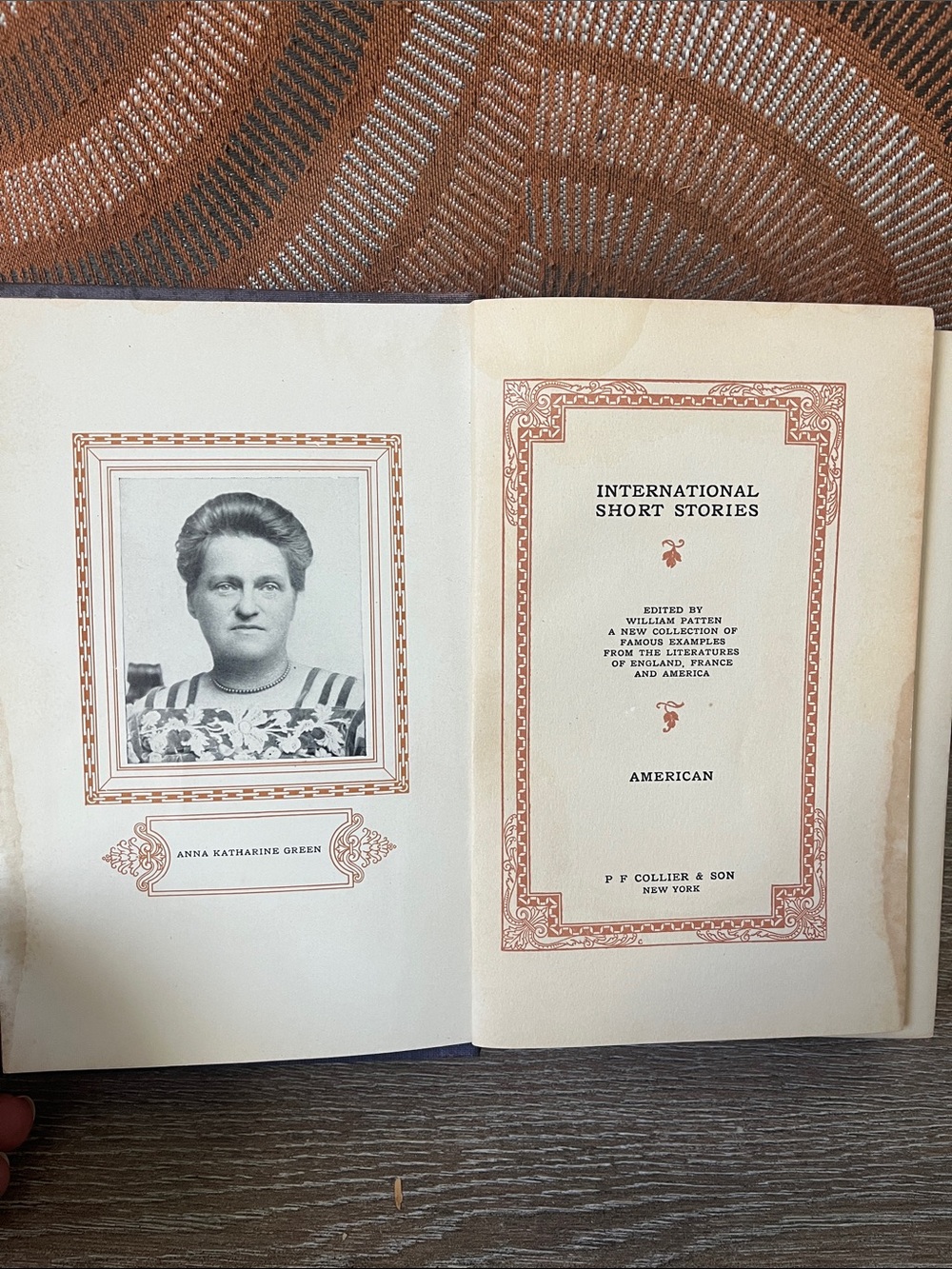 Vintage 'International Short Stories' Hardcover Book by P.F. Collier & Son 1910